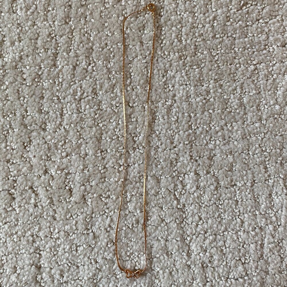 Gold Bow Necklace